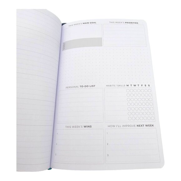 Clever Fox Weekly Planner 2019 Premium Edition 8.5" x 5.75" Blue Softcover - Picture 7 of 11